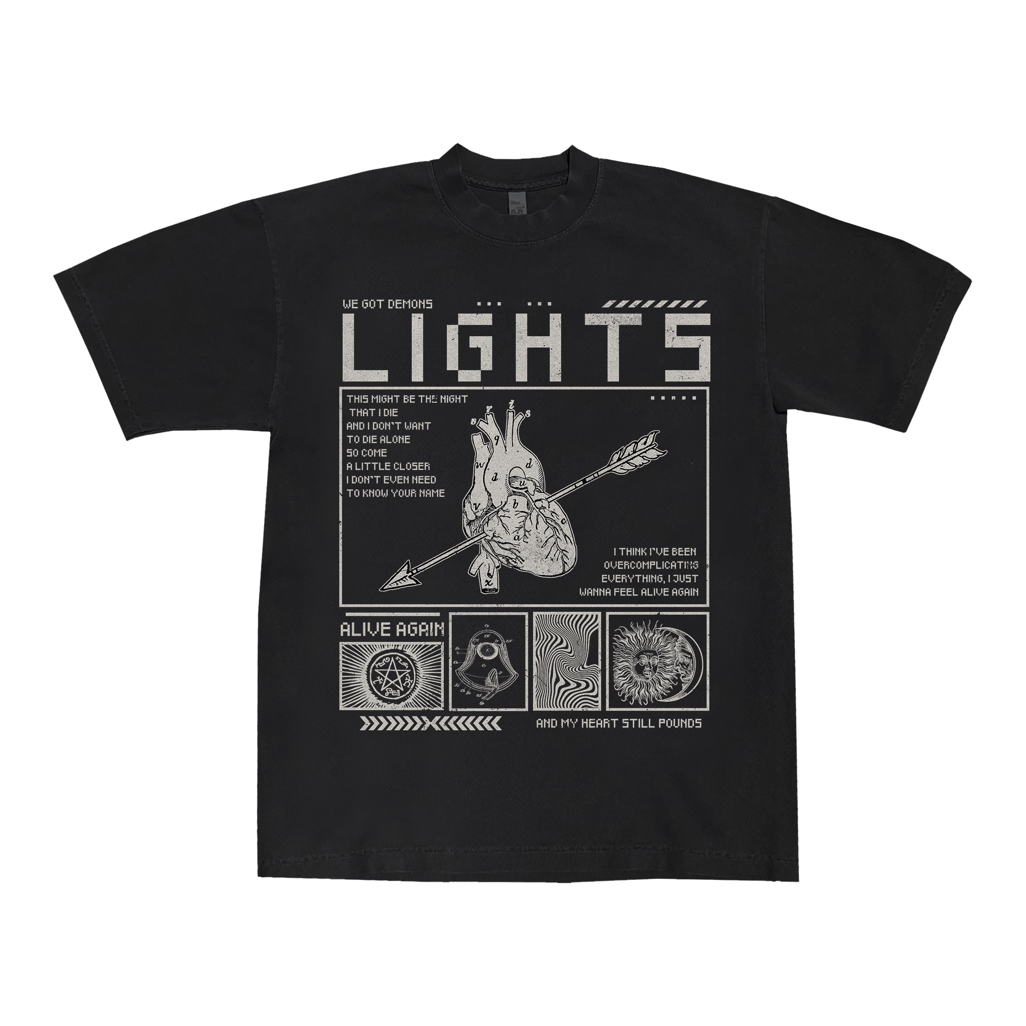 Alive Again Lyric Tee - Black – Lights