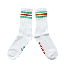Load image into Gallery viewer, A6 Socks - Teal / Orange
