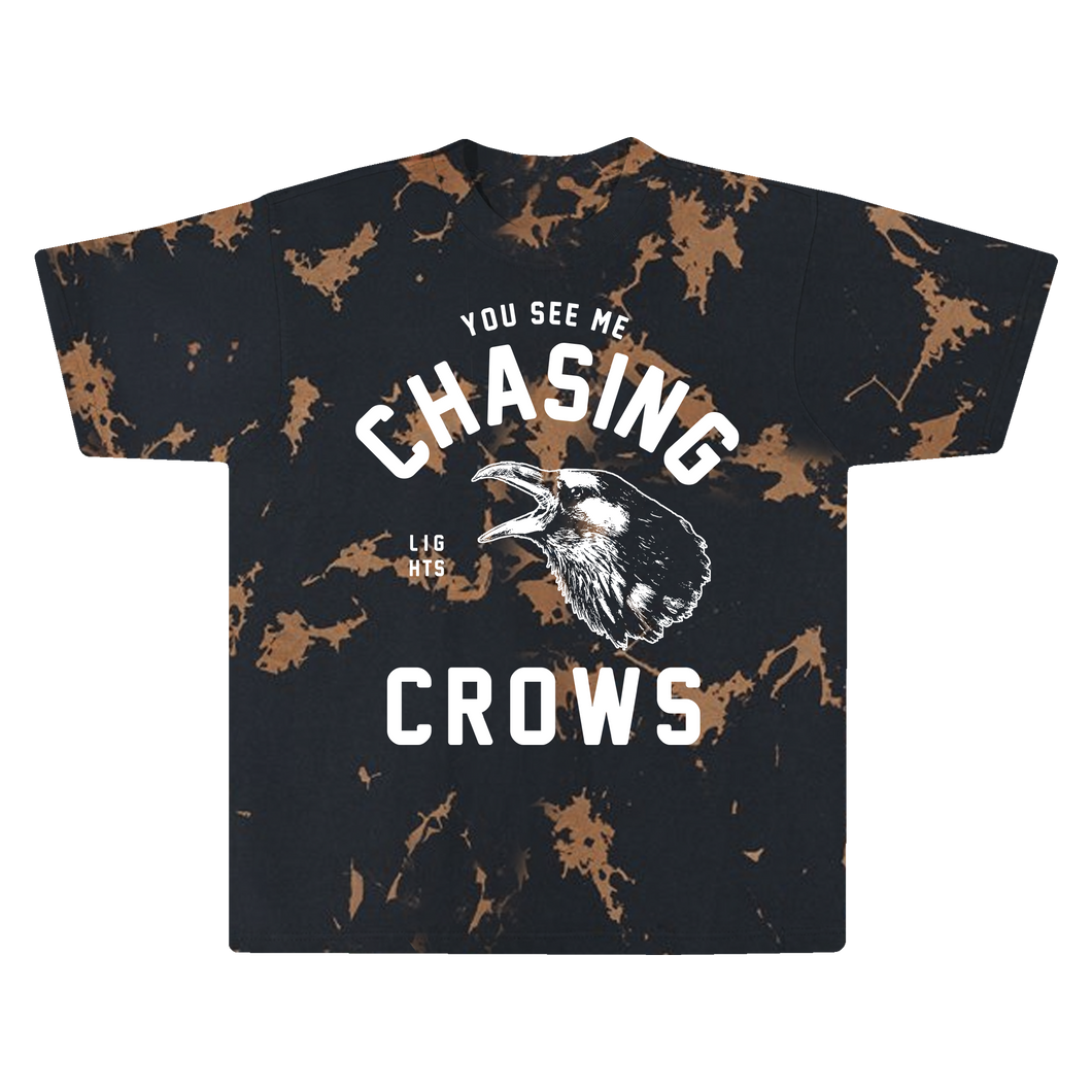A6 Bleach Dye Crows Tee
